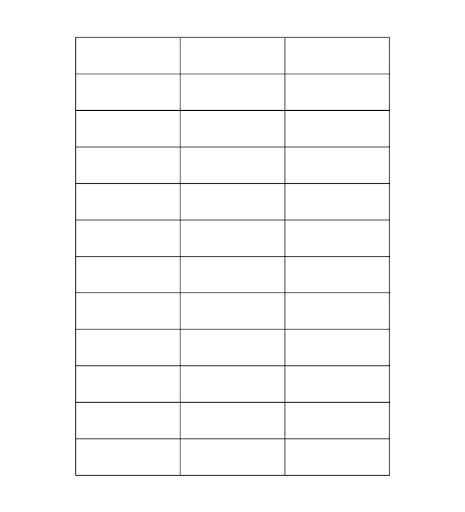 LASER SHIPPING LABELS 72X23mm Inches= 2.8" x 1"