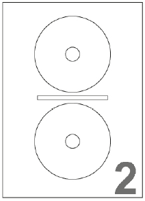 ADHESIVE LABELS FOR 116MM CD FOR PRINTING
