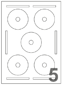 ADHESIVE LABELS FOR 76MM MINI CD FOR PRINTING