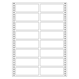 computer labels in continuous form 3.97' x 1.33' 101.0mmx34.1mm