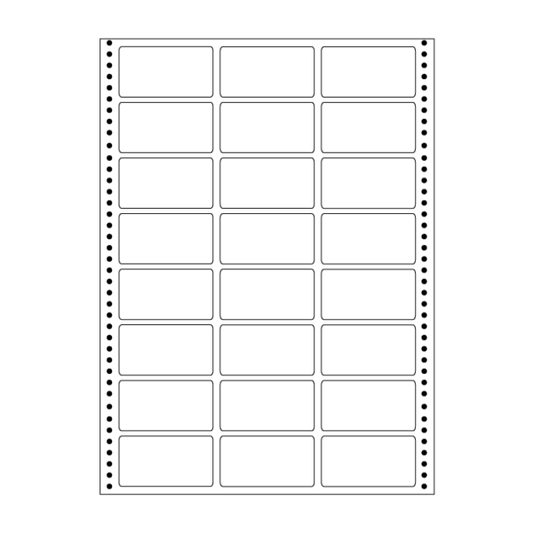 computer labels in continuous form 2.09' x 1.12' 53.3mmx28.5mm