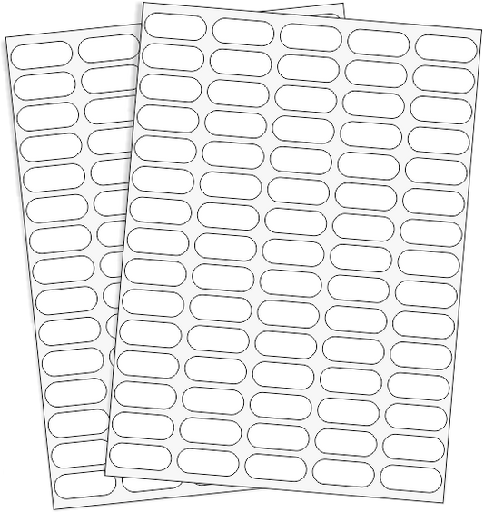  Adhesive Labels, Rectangular White